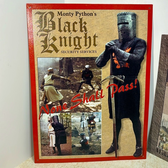 Set of 2 "Monty Python" - Holy Grail Metal/Tin Wall Hangings Circa 2000 - Picture 2 of 6